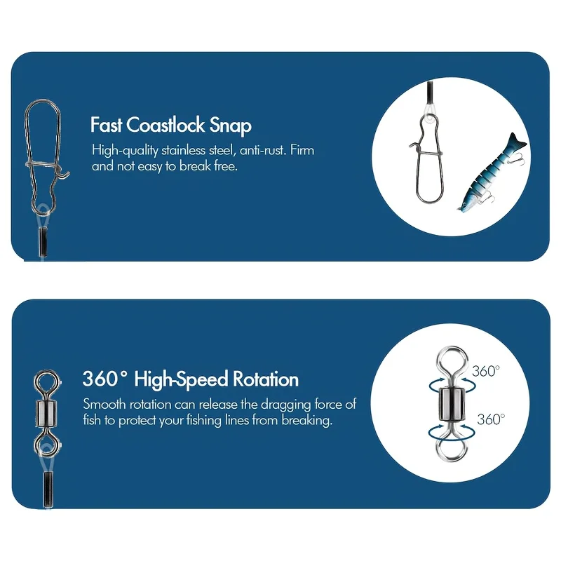 15 шт. флюорокарбоновых поводк – обзор и цена Fishing Swivel Connector
