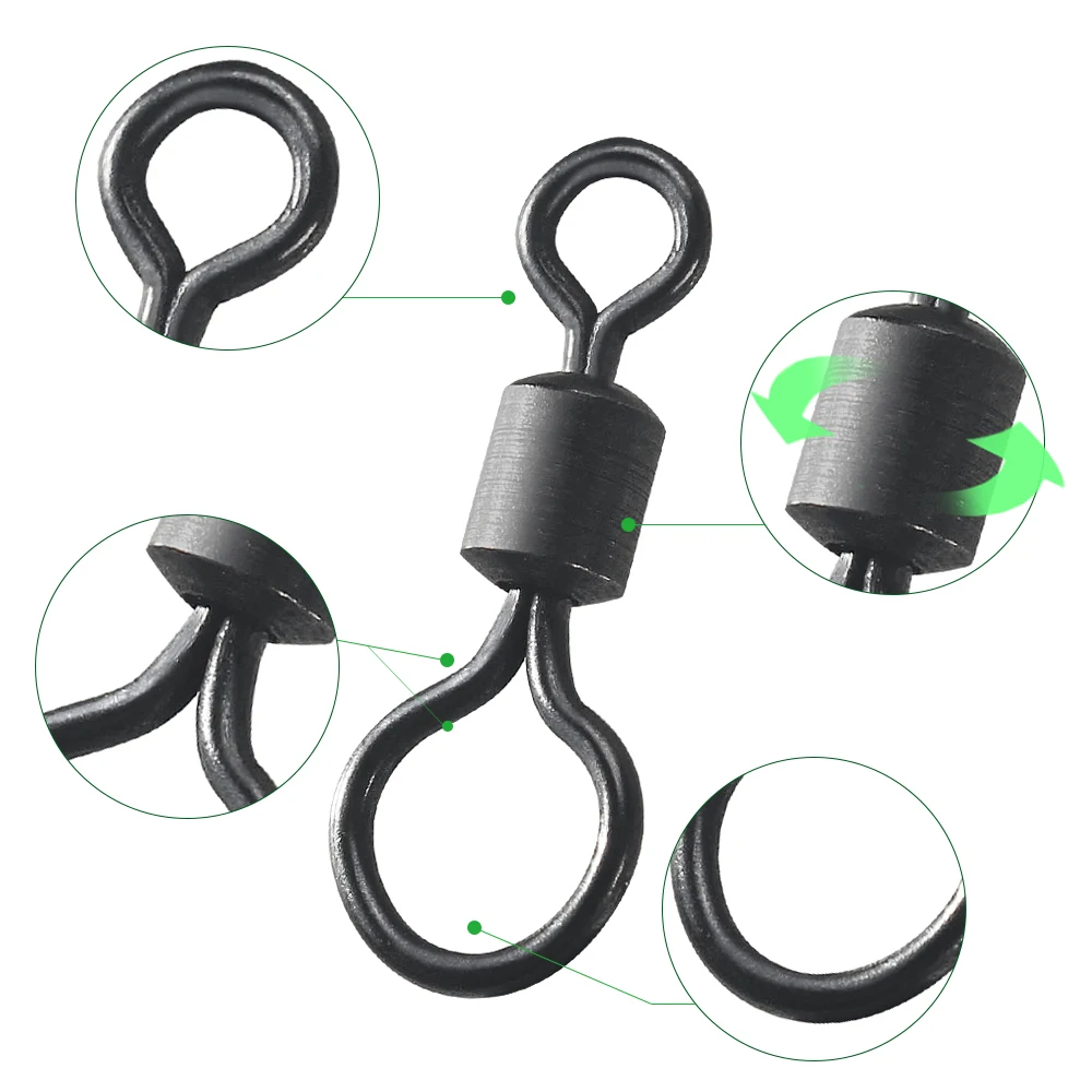 100 шт. вертлюгов для карповой – обзор и цена Fishing Swivel Connector