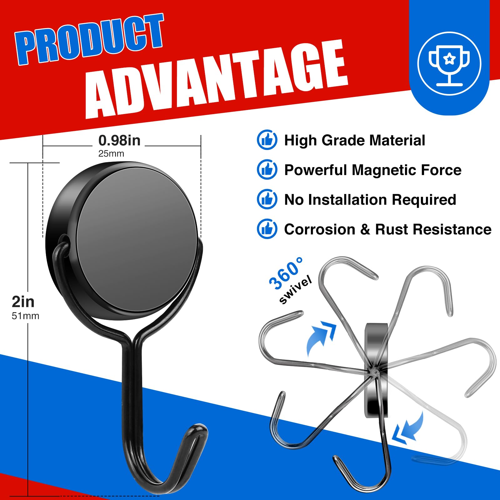 Магнитные поворотные крючки, с – обзор и цена Fishing Swivel Connector